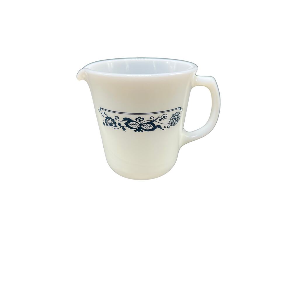 Vintage PYREX Old Town Blue Onion Pattern White Creamer
